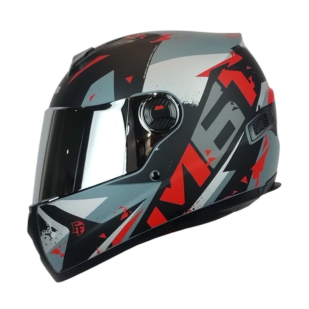 CASCO GHB M-61 GROW NEGRO GRIS ROJO MATE MICA IRIDIUM SILVER
