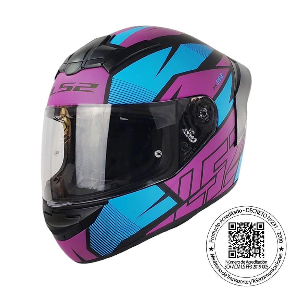 CASCO LS2 FF352 EVO AXTRO NEGRO AZUL MORA MATE