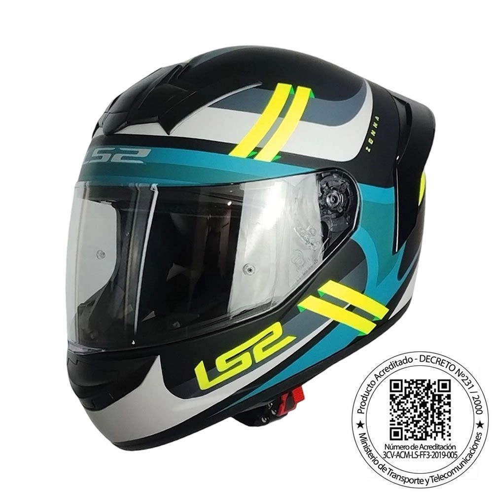 CASCO LS2 FF352 EVO ZENNA NEGRO AMARILLO MATE 