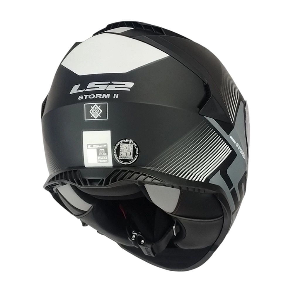 CASCO LS2 FF800 STORM II EPIC NEGRO BLANCO MATE