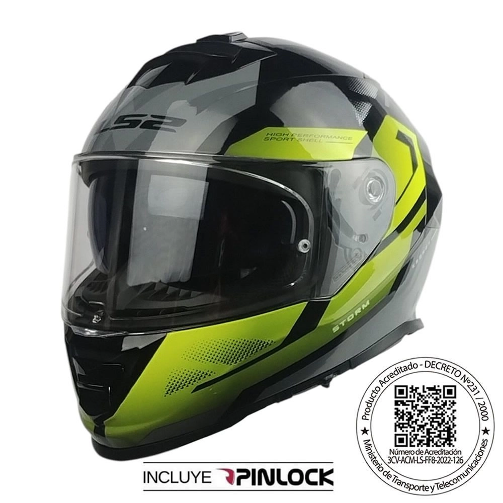 CASCO LS2 FF800 STORM II KRONOS AMARILLO GRIS