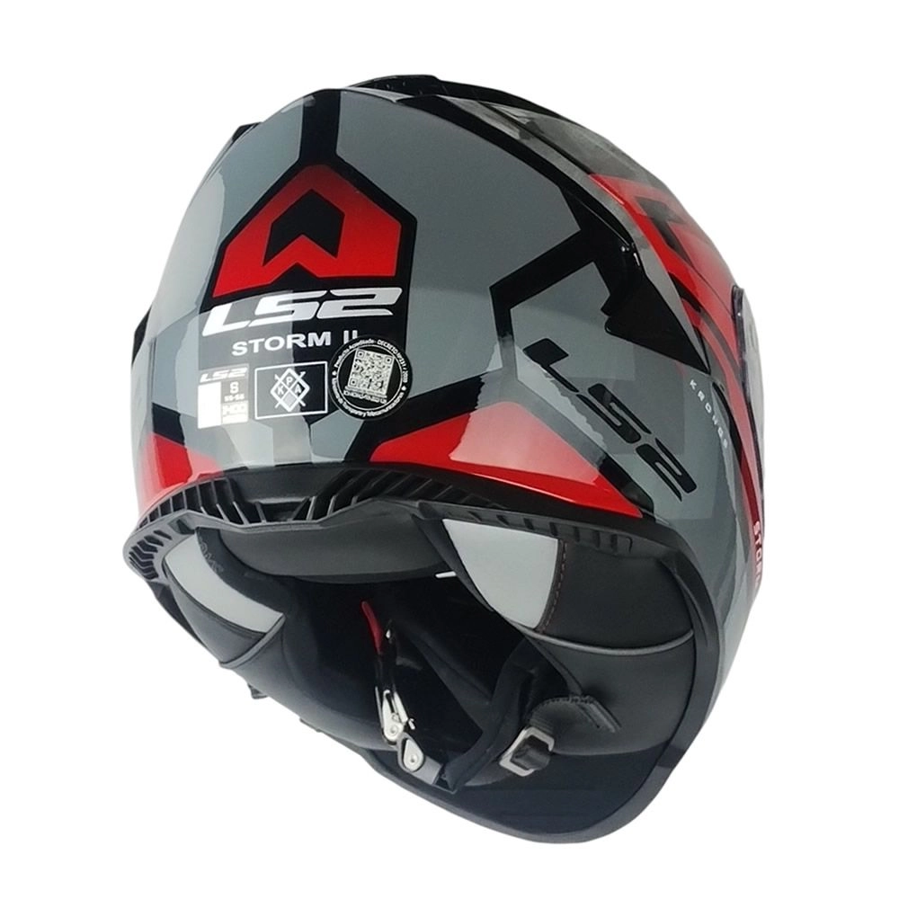 CASCO LS2 FF800 STORM II KRONOS ROJO GRIS