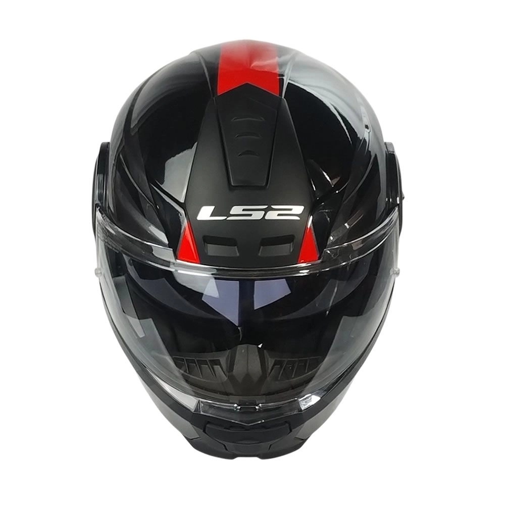 CASCO LS2 FF902 SCOPE II HAMR NEGRO TITANIO ROJO