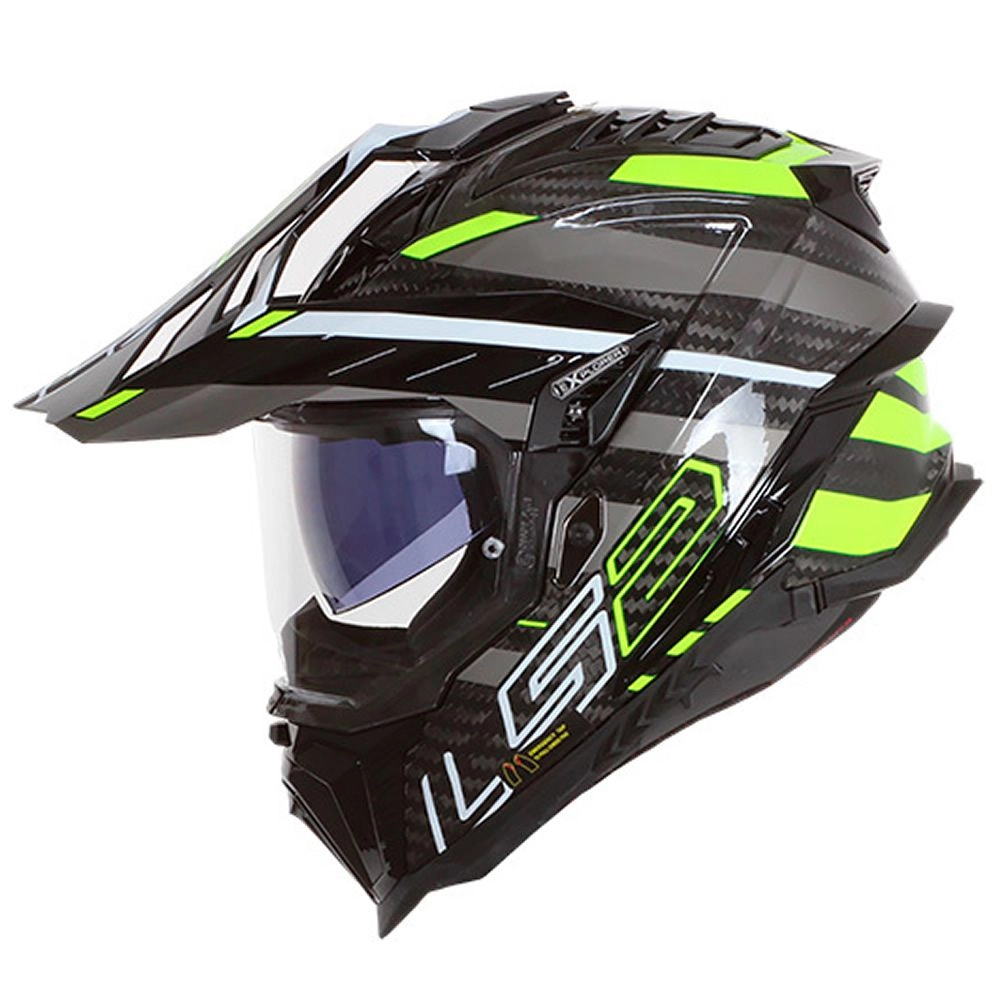CASCO LS2 MX701 EXPLORER CARBONO EDGE NEGRO AMARILLO TITANIO
