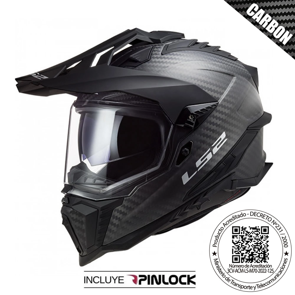 CASCO LS2 MX701 EXPLORER CARBONO NEGRO CARBON MATTE