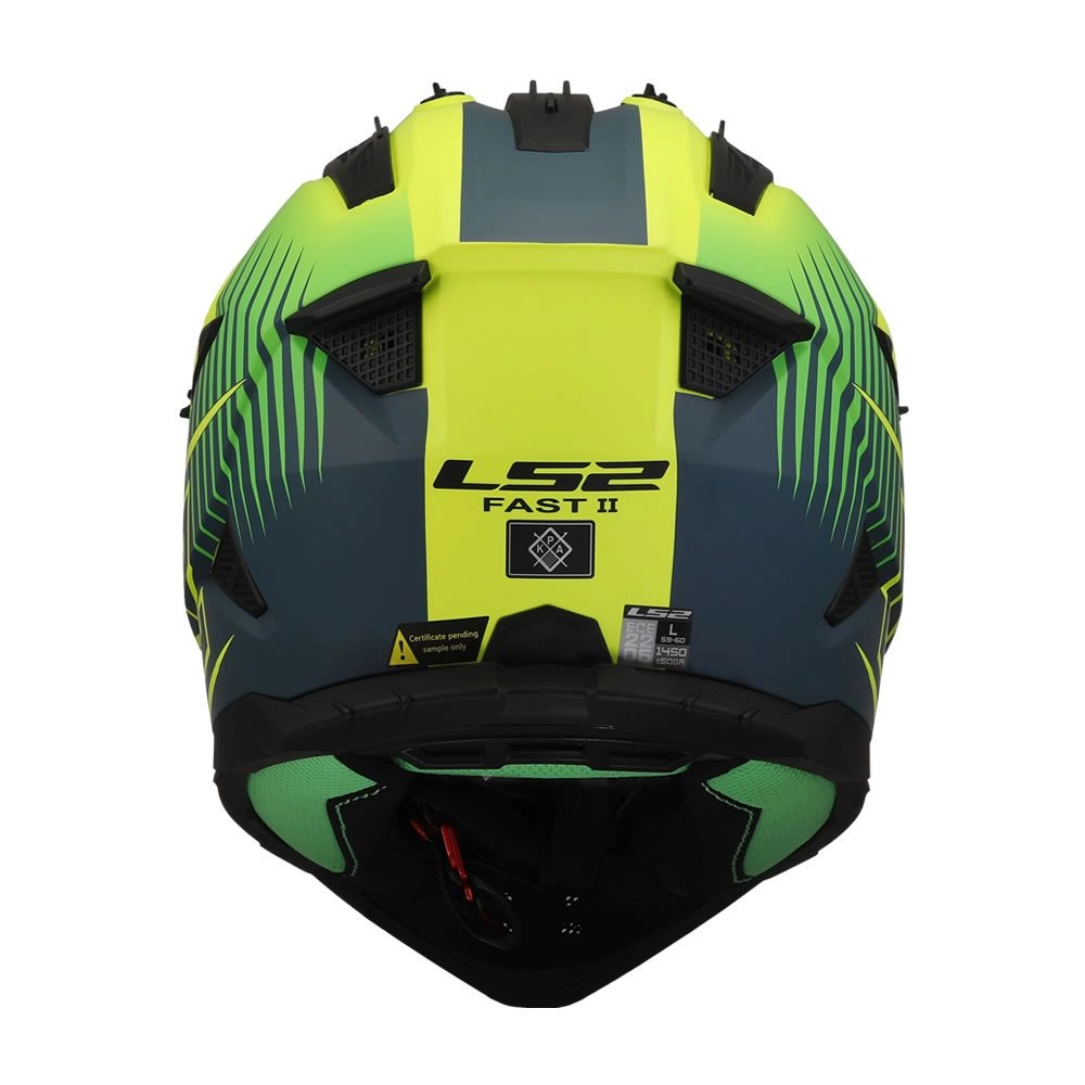 CASCO LS2 MX708 FAST II DUCK VERDE AMARILLO