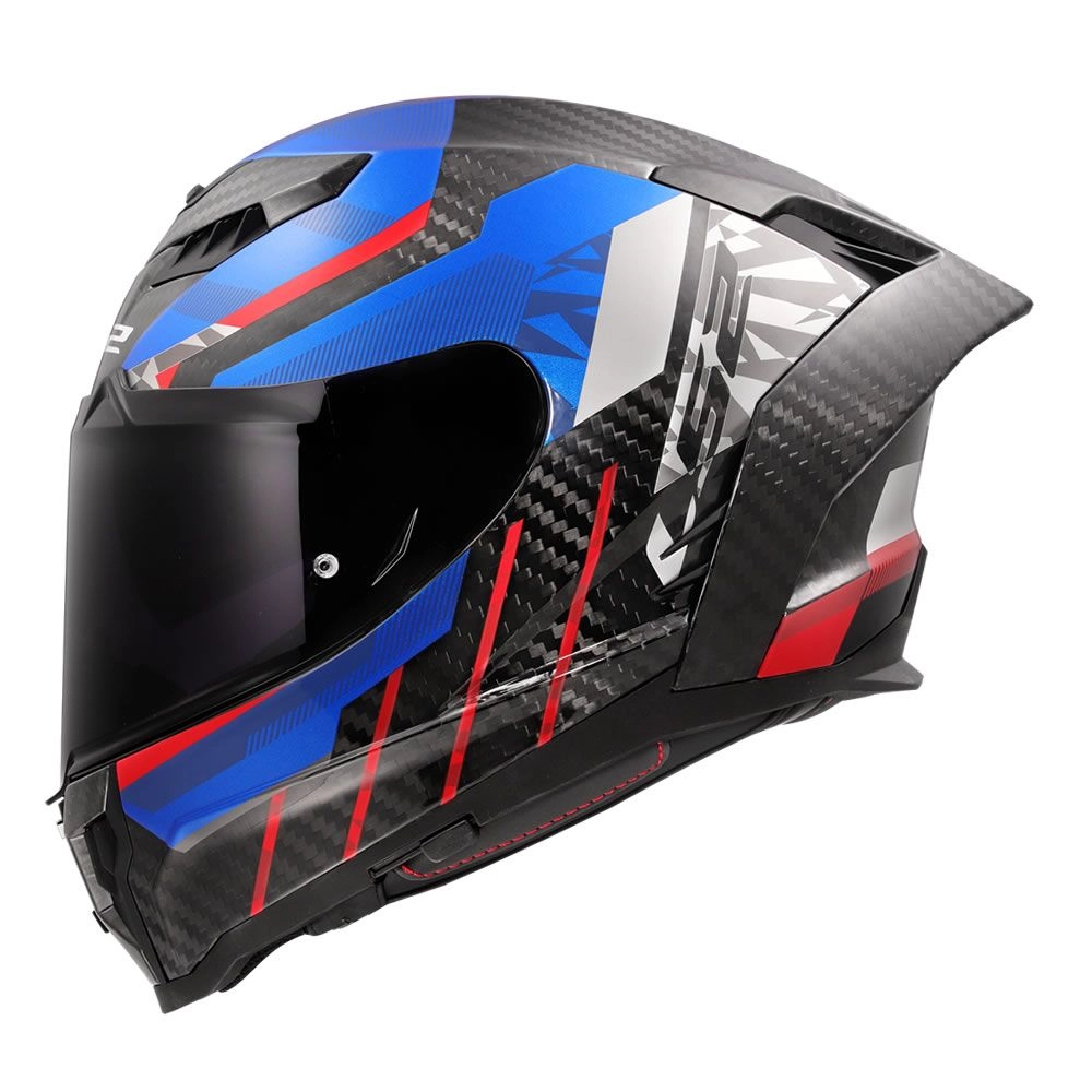 CASCO LS2 FF807 DRAGON C TRAX AZUL ROJO
