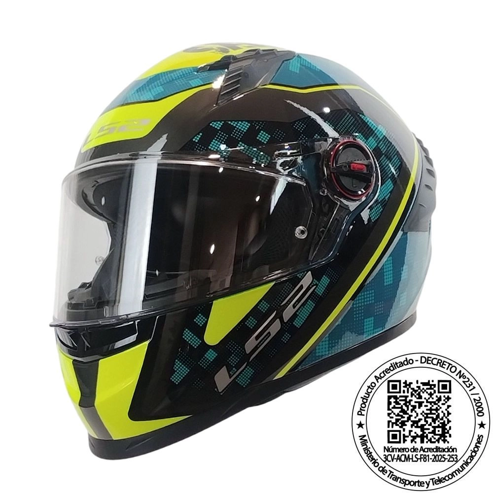 CASCO LS2 FF816 COSMOS STRIKE AZUL AMARILLO