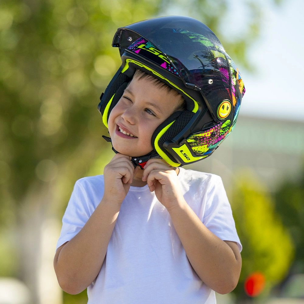 CASCO NIÑO LS2 OF622 FUNNY II JOY NEGRO