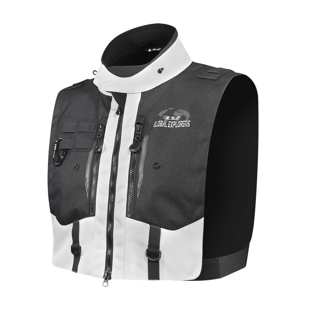 CHAQUETA LS2 BREAKOUT GRIS AZUL ROJO