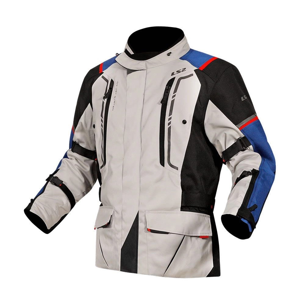 CHAQUETA LS2 NARVIK AZUL NEGRO GRIS ROJO