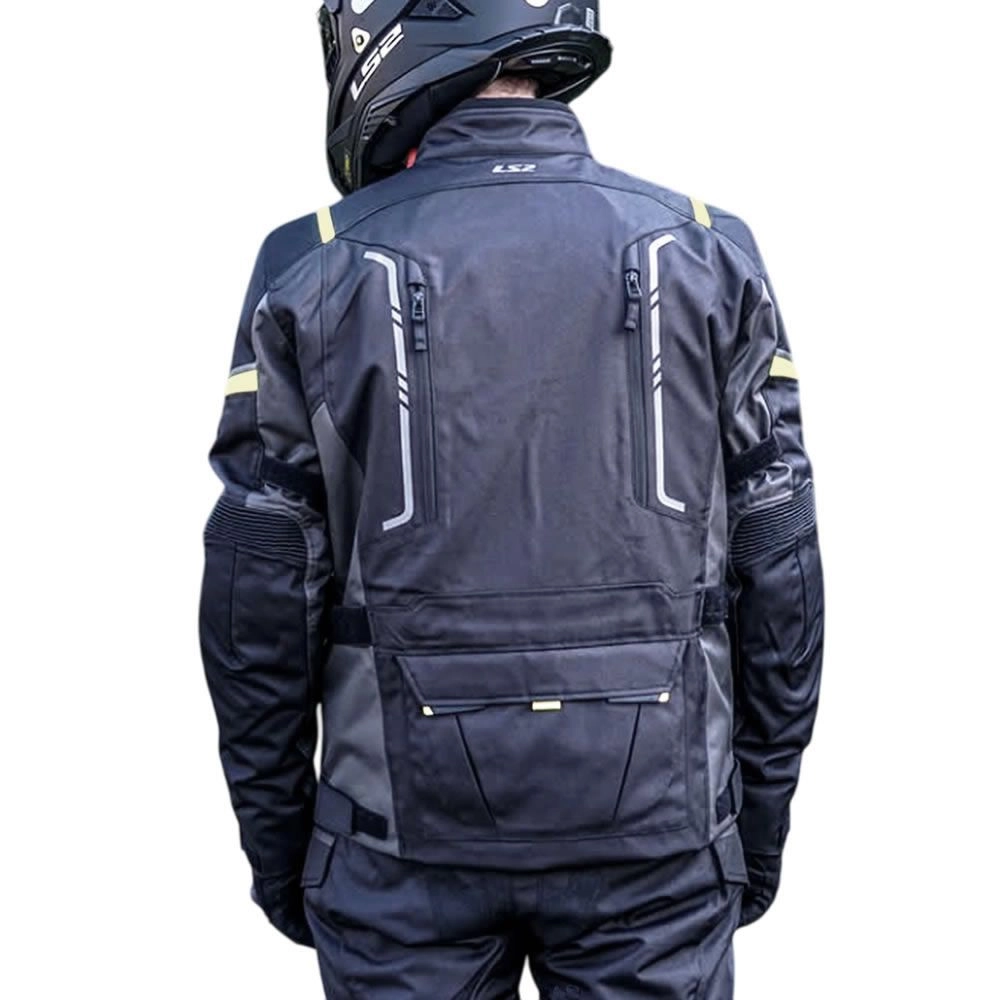 CHAQUETA LS2 NARVIK GRIS NEGRA AMARILLA MUJER