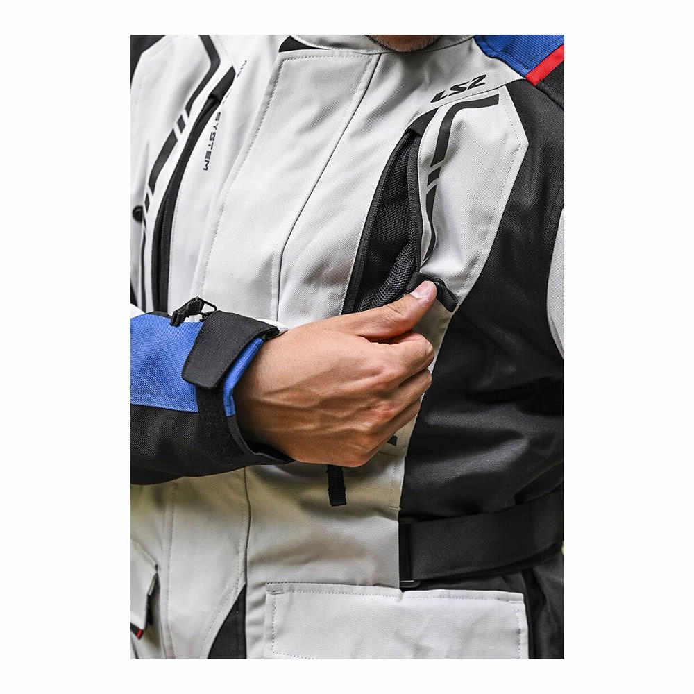 CHAQUETA LS2 NARVIK AZUL NEGRO GRIS ROJO