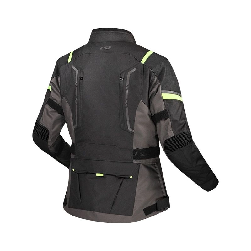 CHAQUETA LS2 NARVIK GRIS NEGRA AMARILLA MUJER