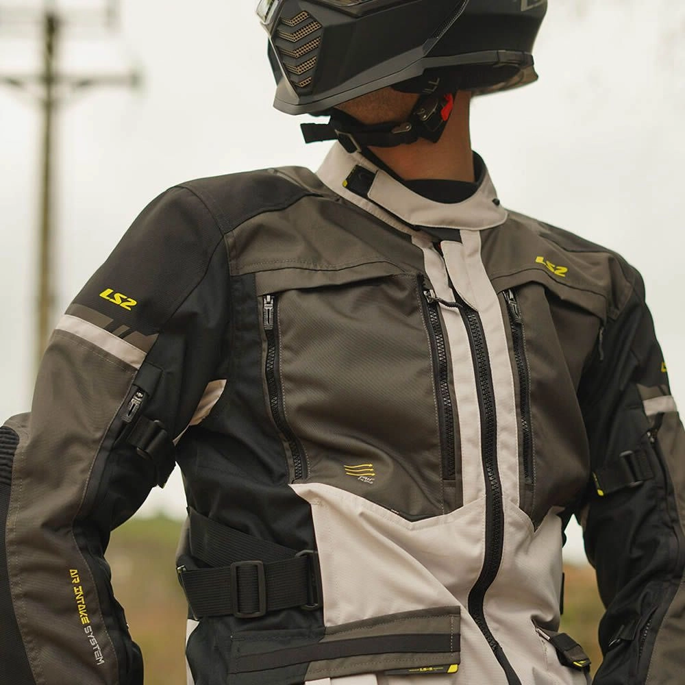 CHAQUETA LS2 NORWAY NEGRA GRIS AMARILLO