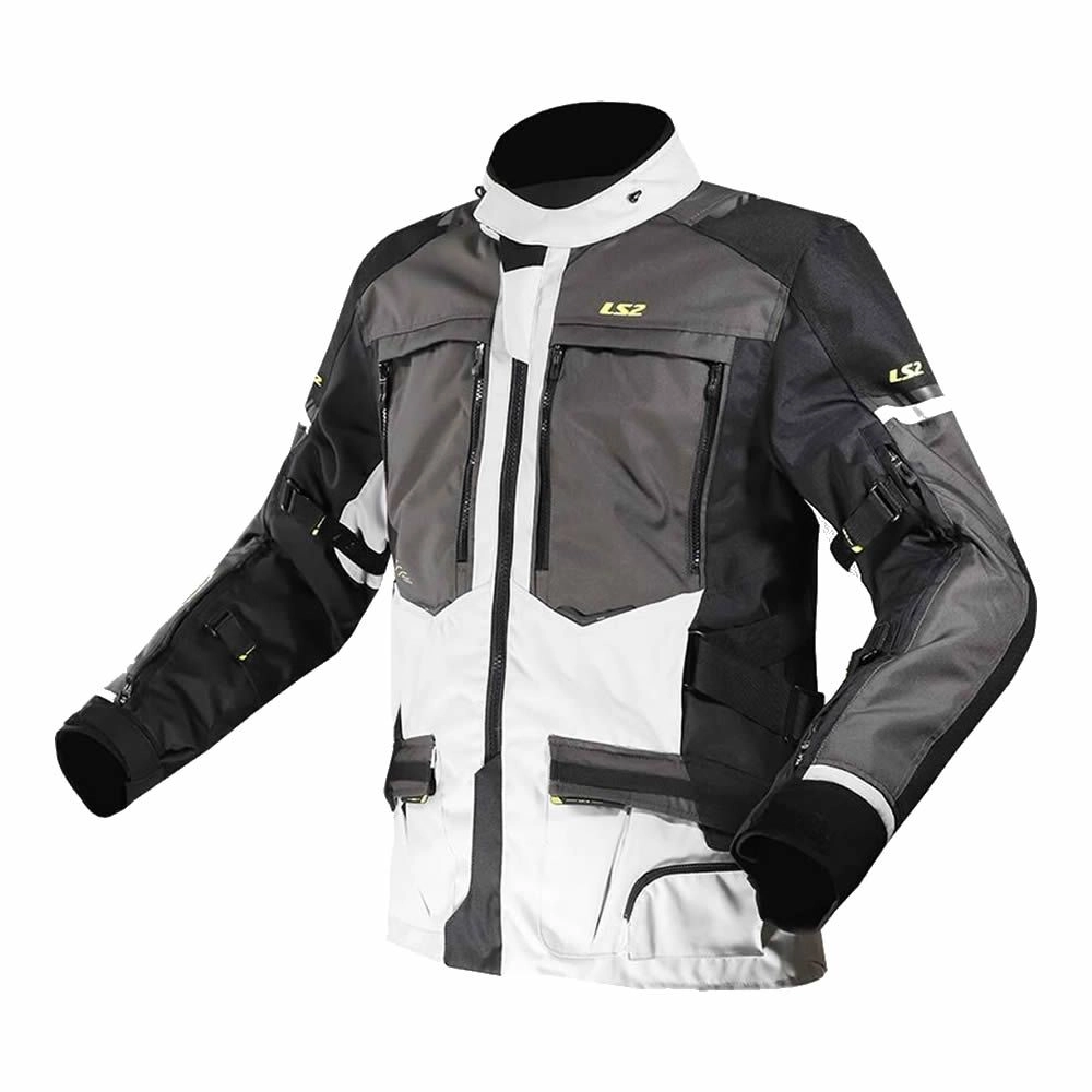 CHAQUETA LS2 NORWAY NEGRA GRIS AMARILLO