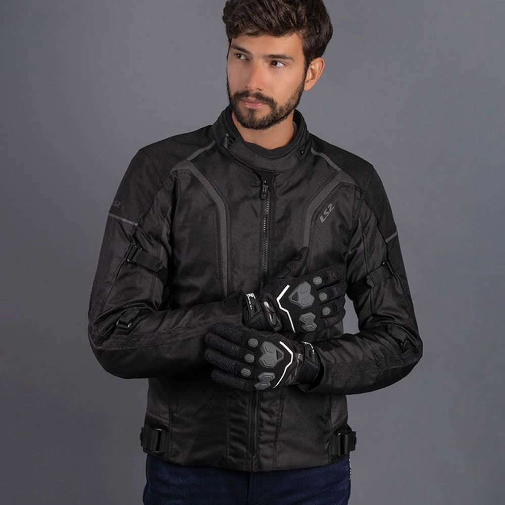 CHAQUETA LS2 SEPANG NEGRA GRIS
