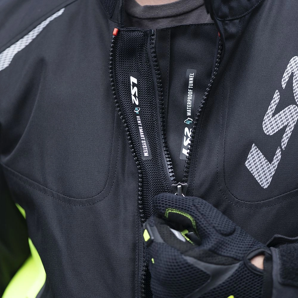CHAQUETA LS2 ZOOM NEGRA AMARILLA