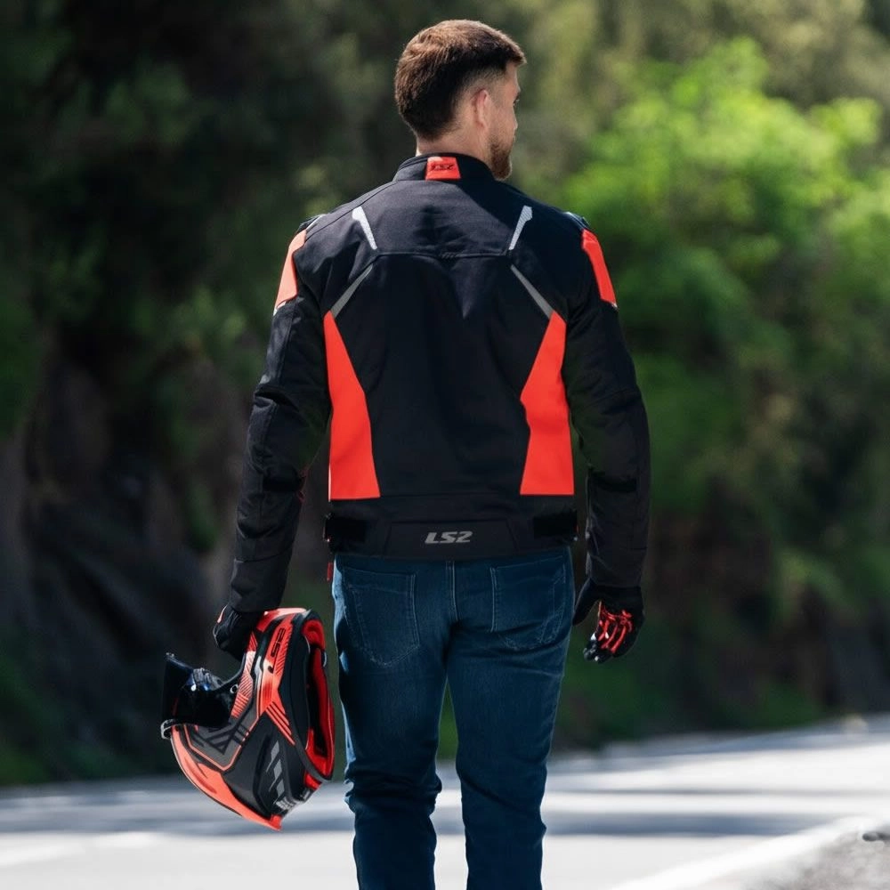 CHAQUETA LS2 ZOOM NEGRA ROJA