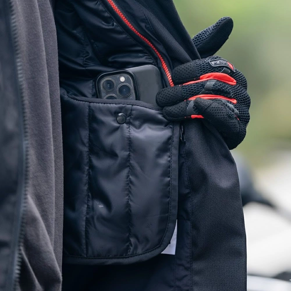 CHAQUETA LS2 ZOOM NEGRA ROJA