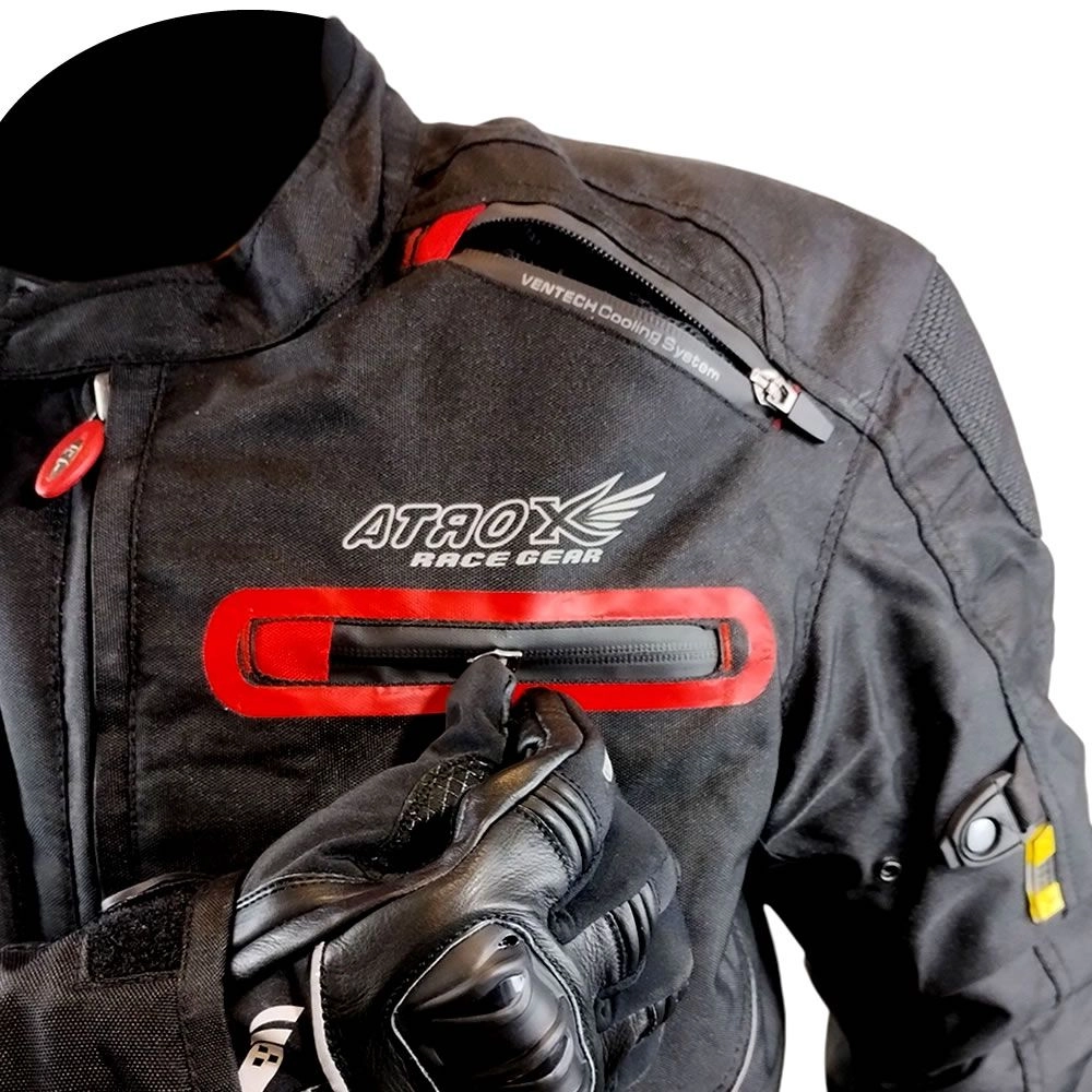 CHAQUETA ATROX ARAGON HOMBRE NEGRA ROJA