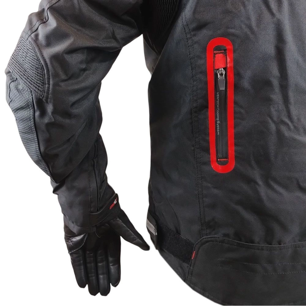 CHAQUETA ATROX ARAGON HOMBRE NEGRA ROJA