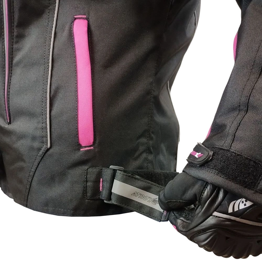 CHAQUETA ATROX CHRONO -1 MUJER NEGRA ROSA