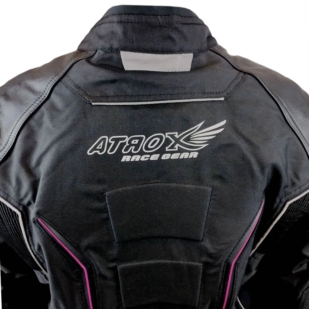 CHAQUETA ATROX CHRONO -1 MUJER NEGRA ROSA