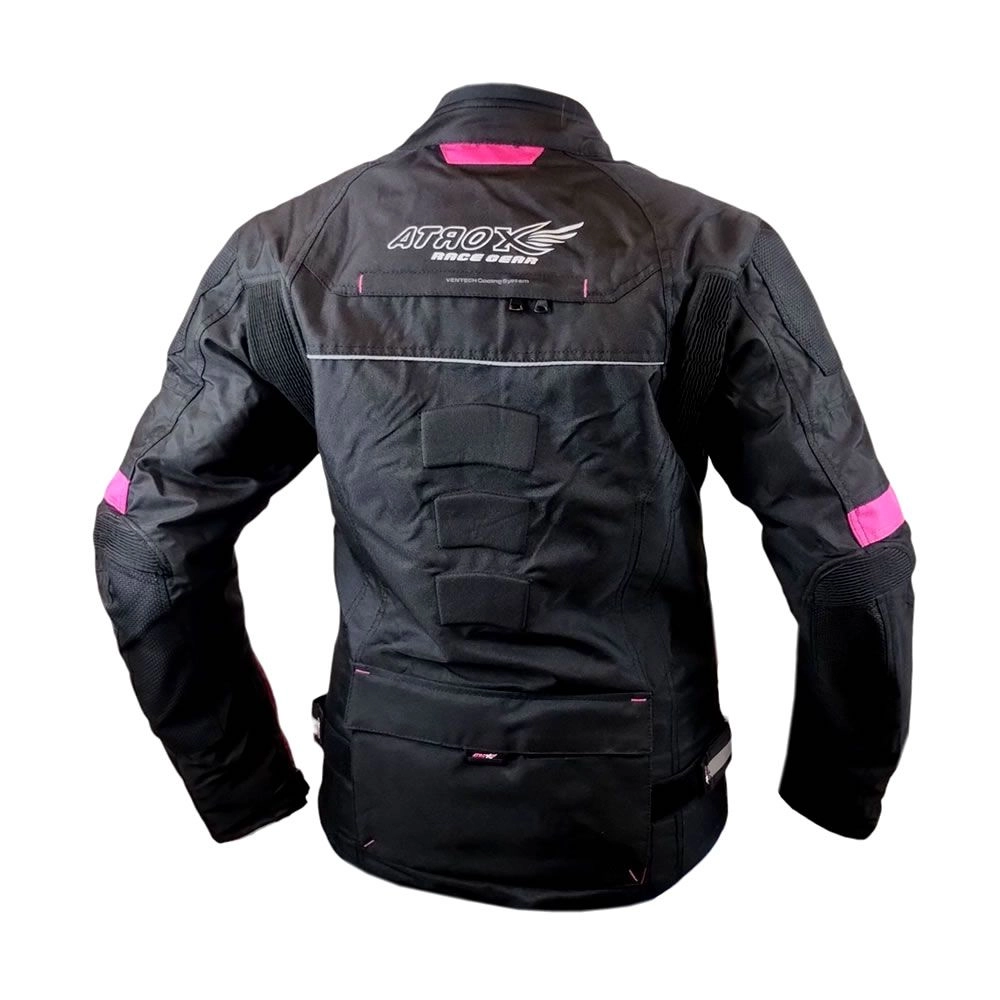 CHAQUETA ATROX CHRONO-2 MUJER NEGRA ROSA