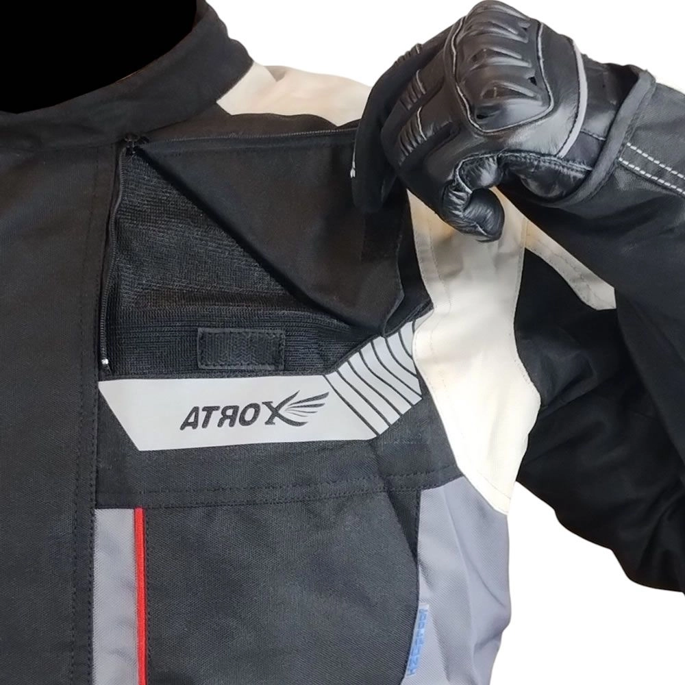 CHAQUETA ATROX TECH-2 NEGRA GRIS ROJA