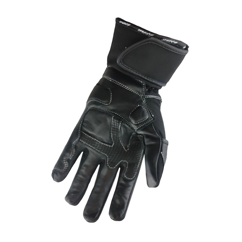 GUANTE ATROX STEEL CUERO Y TEXTIL NEGRO