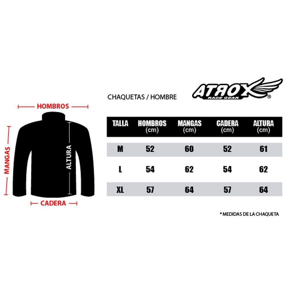 CHAQUETA ATROX ARAGON HOMBRE NEGRA ROJA