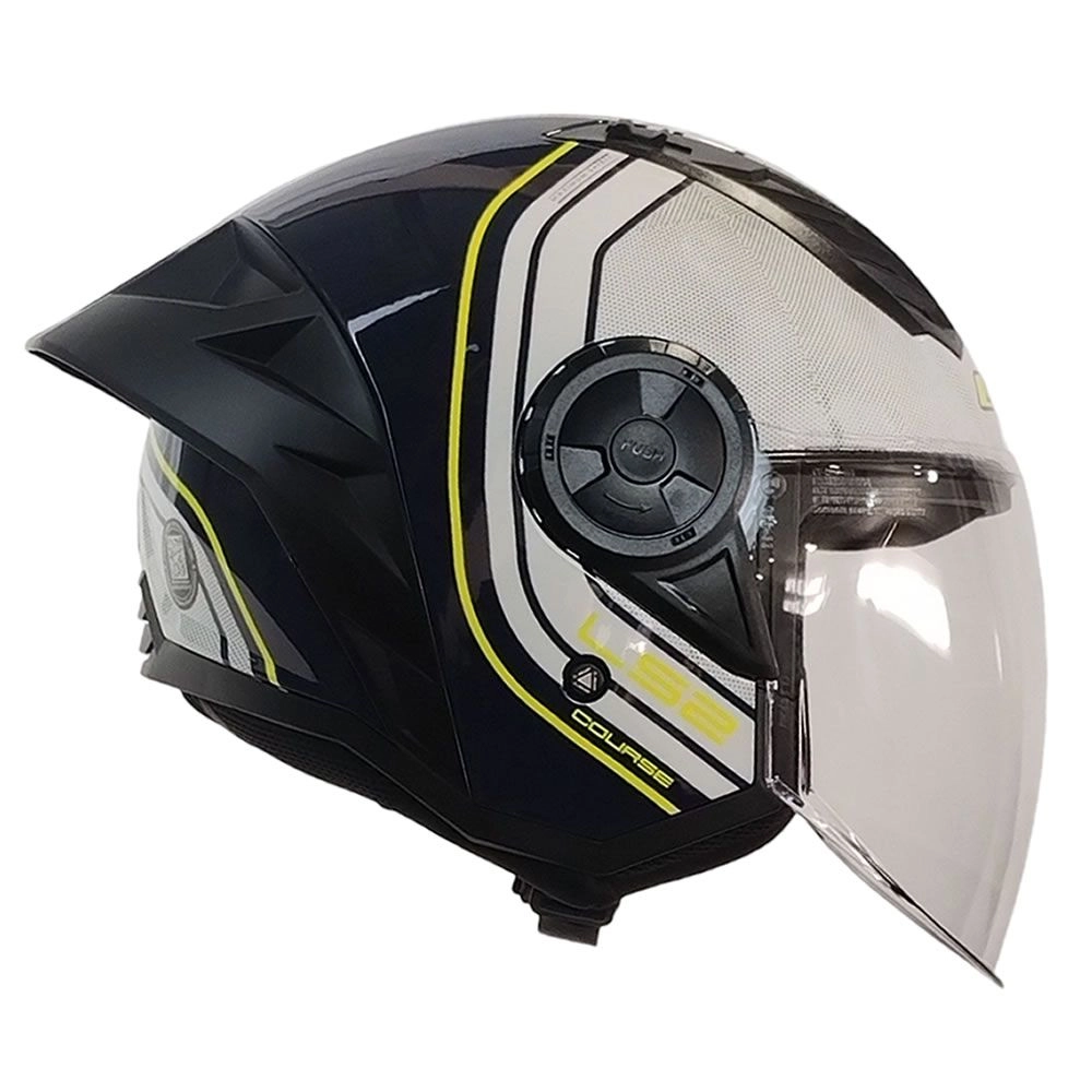 CASCO ABIERTO LS2 OF616 AIRFLOW II COURSE AZUL BLANCO