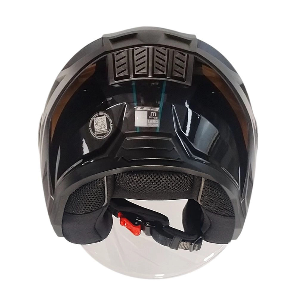 CASCO ABIERTO LS2 OF616 AIRFLOW II COVER BLANCO CAFE