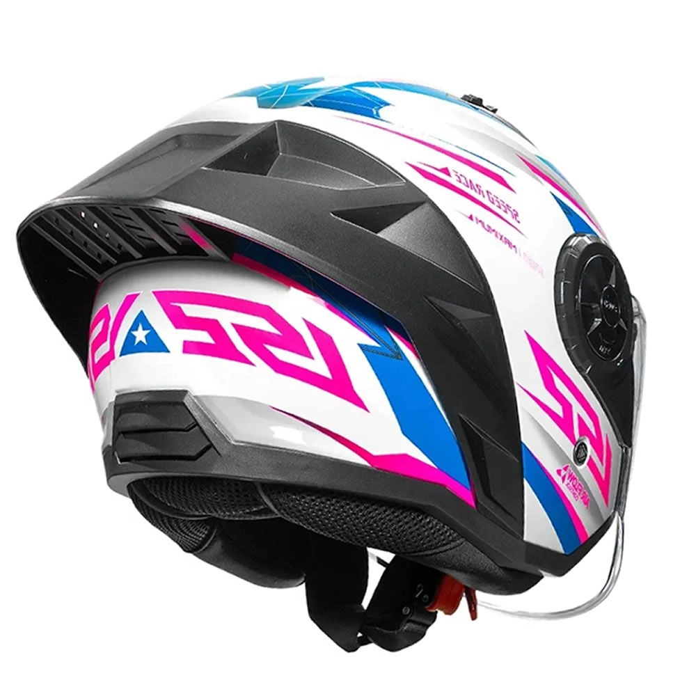 CASCO ABIERTO LS2 OF616 AIRFLOW II DRAZE BLANCO AZUL ROSA
