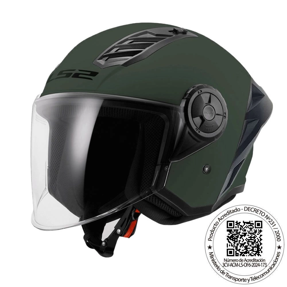 CASCO LS2 OF616 AIRFLOW II VERDE MILITAR