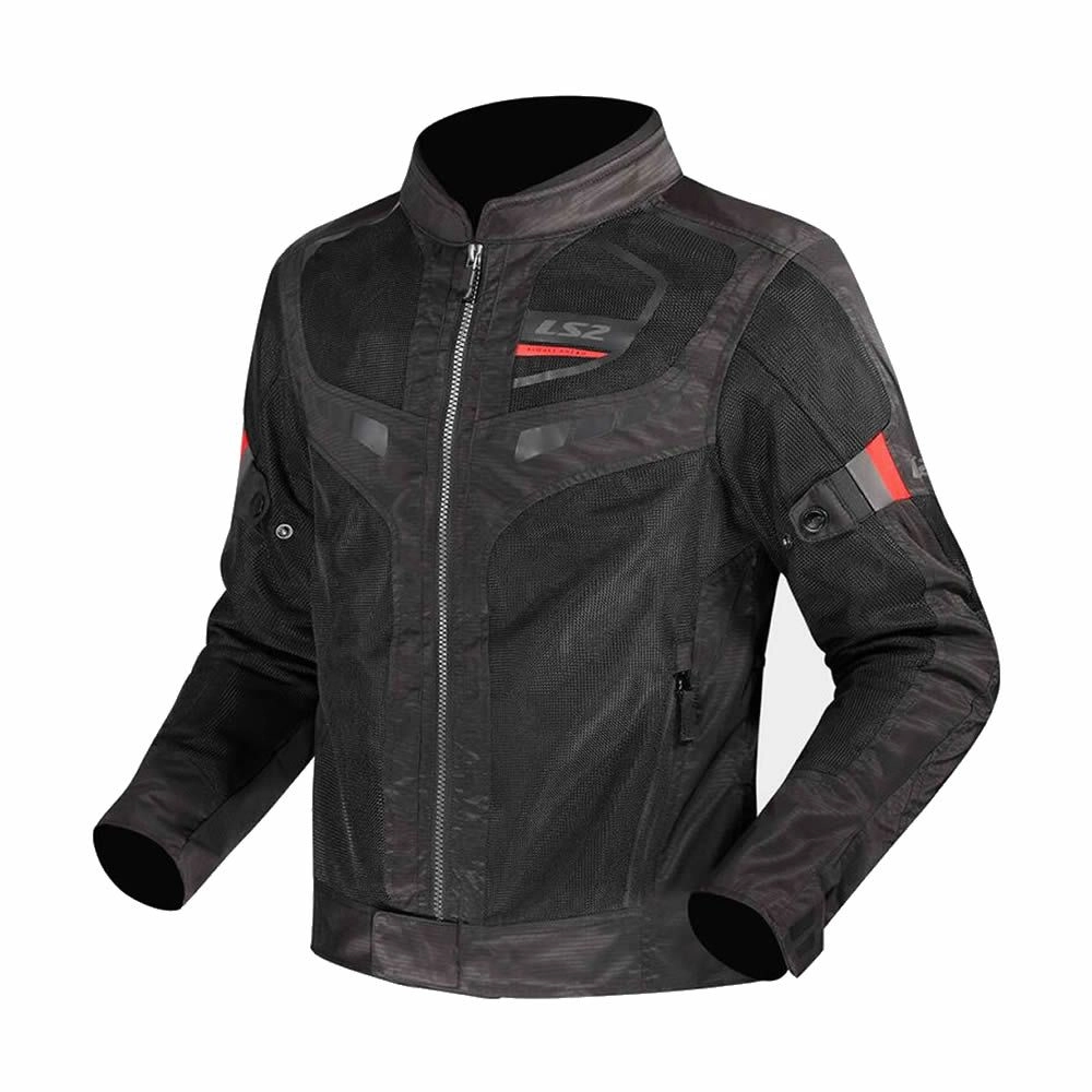 CHAQUETA LS2 GARDA AIR NEGRA ROJA