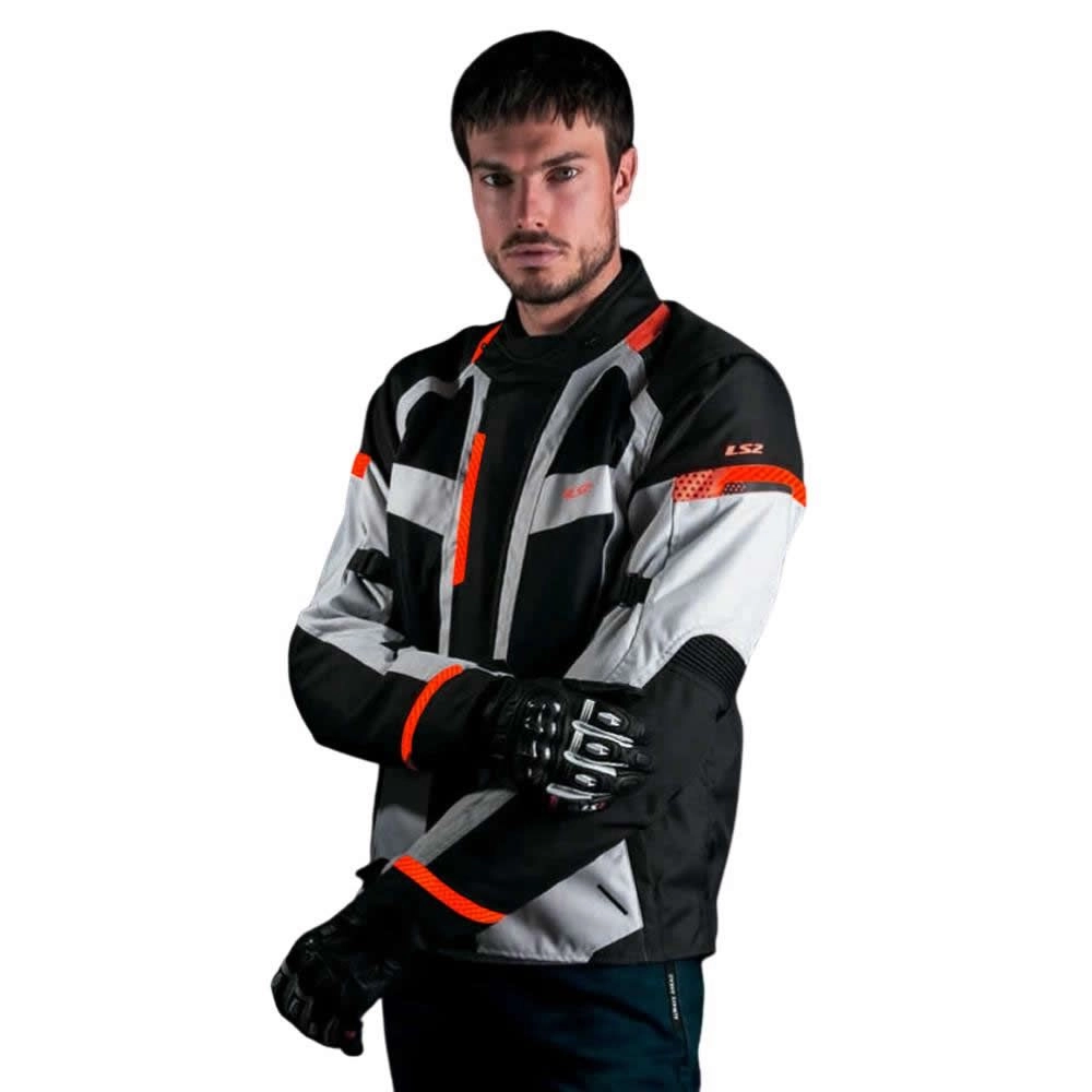 CHAQUETA LS2 SCOUT FOUR SEASON NEGRA GRIS NARANJA