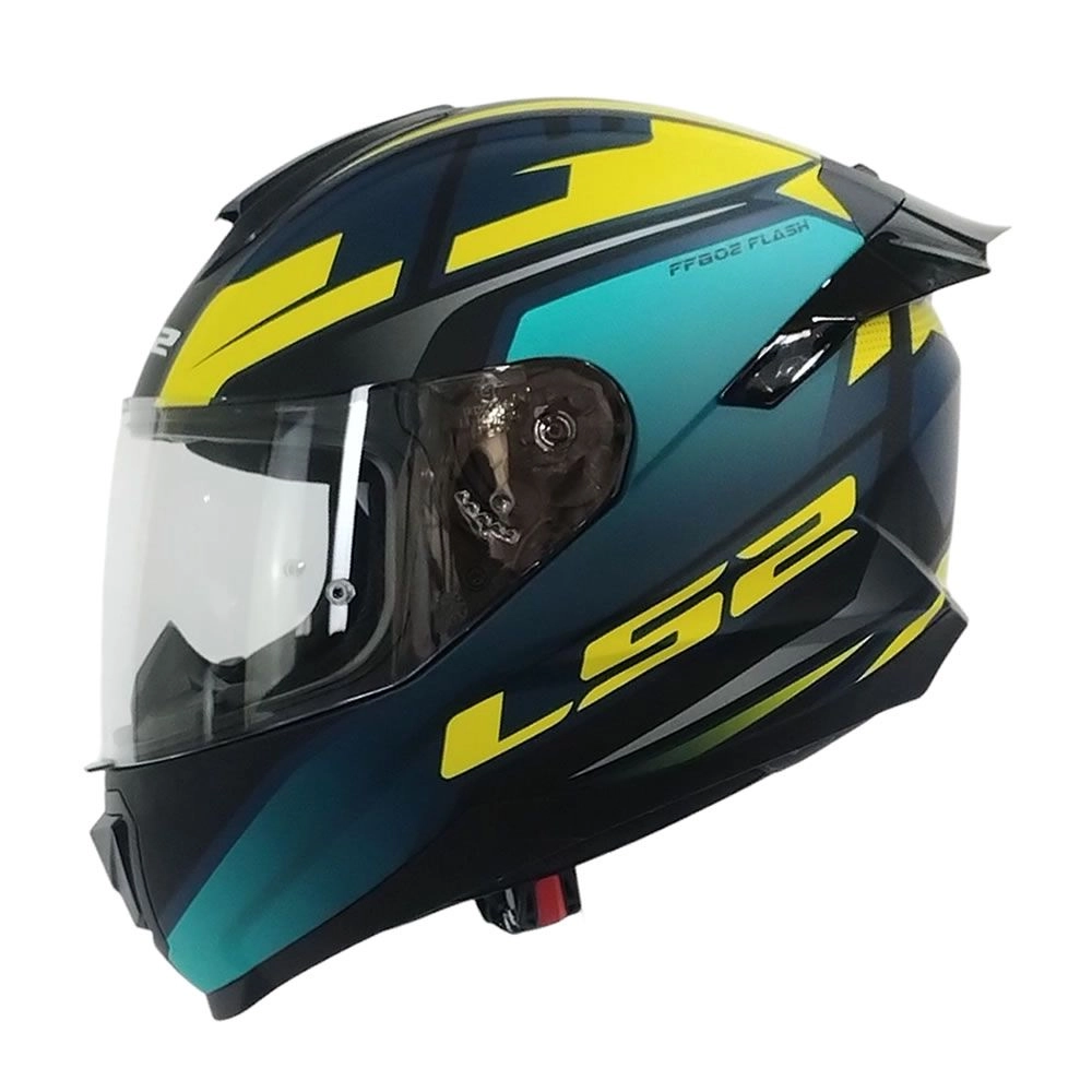 CASCO LS2 FF802 FLASH II IMPACT AZUL AMARILLO MATE