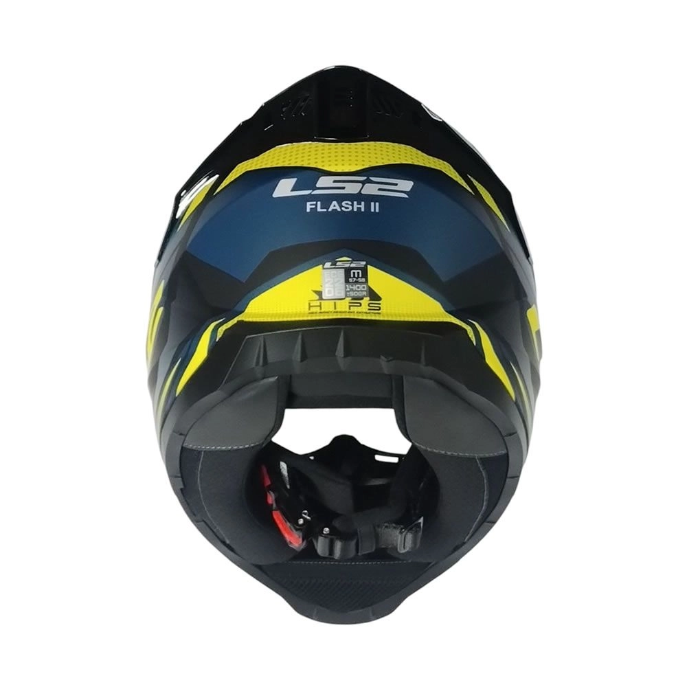 CASCO LS2 FF802 FLASH II IMPACT AZUL AMARILLO MATE