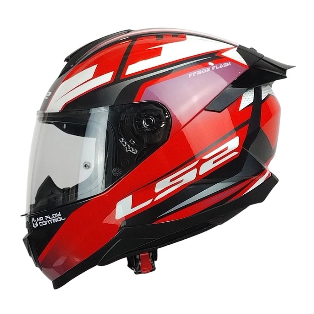 CASCO LS2 FF802 FLASH II IMPACT ROJO BLANCO