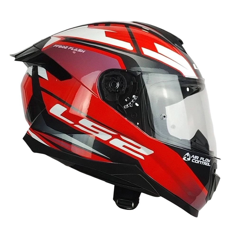 CASCO LS2 FF802 FLASH II IMPACT ROJO BLANCO