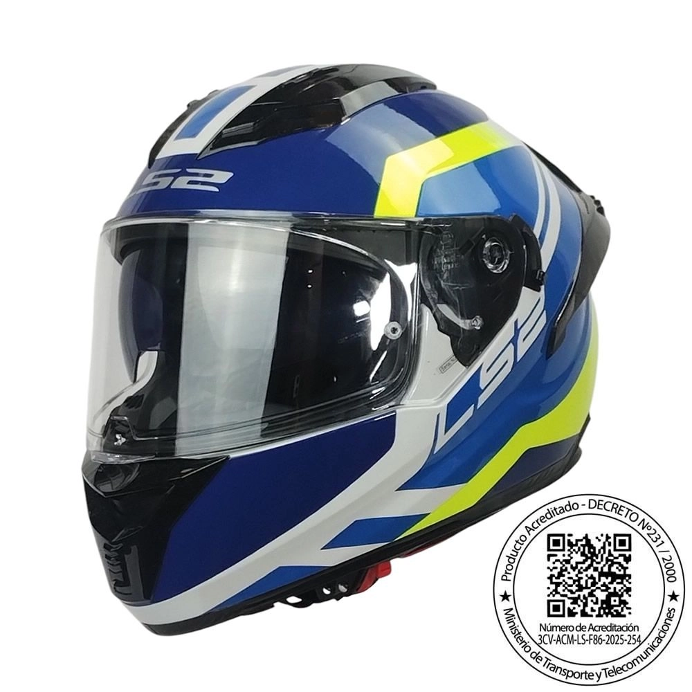 CASCO LS2 FF806 FUSION BLURE GRIS AMARILLO