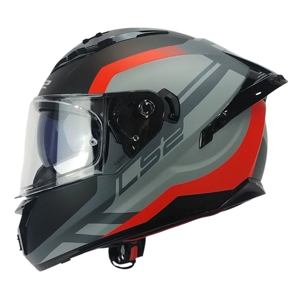 CASCO LS2 FF806 FUSION BLURE GRIS ROJO MATE