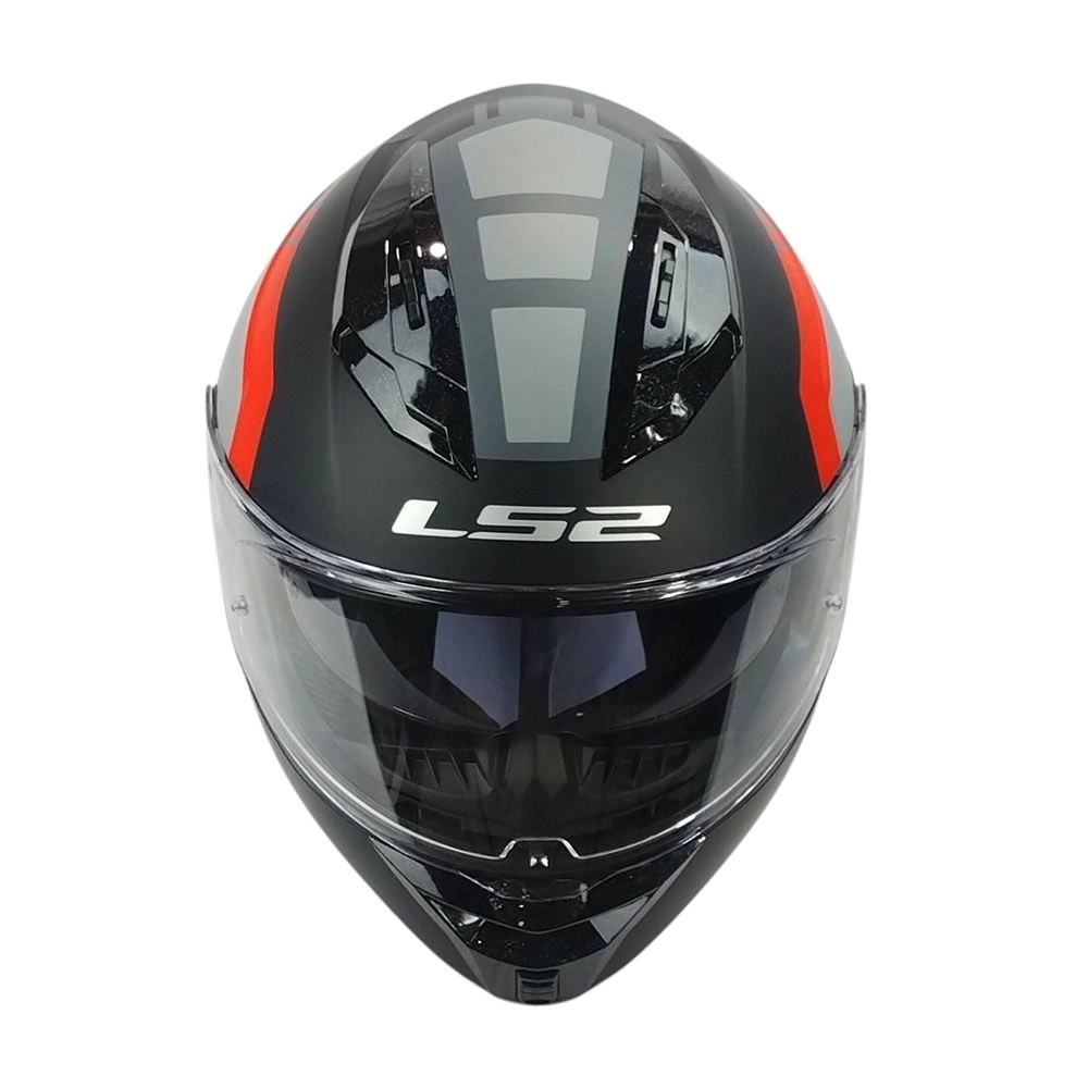 CASCO LS2 FF806 FUSION BLURE GRIS ROJO MATE