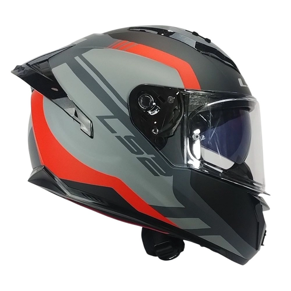CASCO LS2 FF806 FUSION BLURE GRIS ROJO MATE