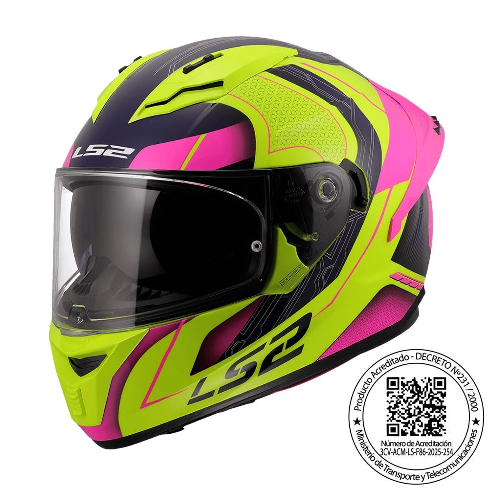 CASCO LS2 FF806 FUSION NEXUS AMARILLO ROSA