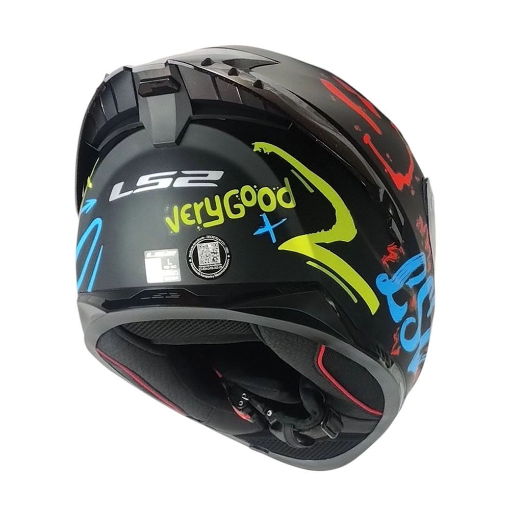 CASCO LS2 FF806 FUSION ONE NEGRO ROJO MATTE