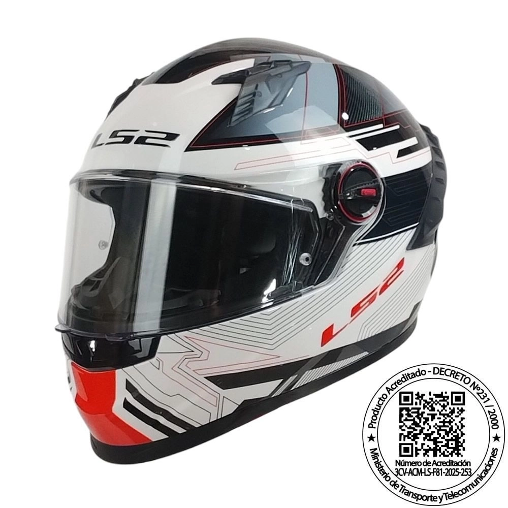 CASCO LS2 FF816 COSMOS DIGITAL BLANCO NEGRO ROJO
