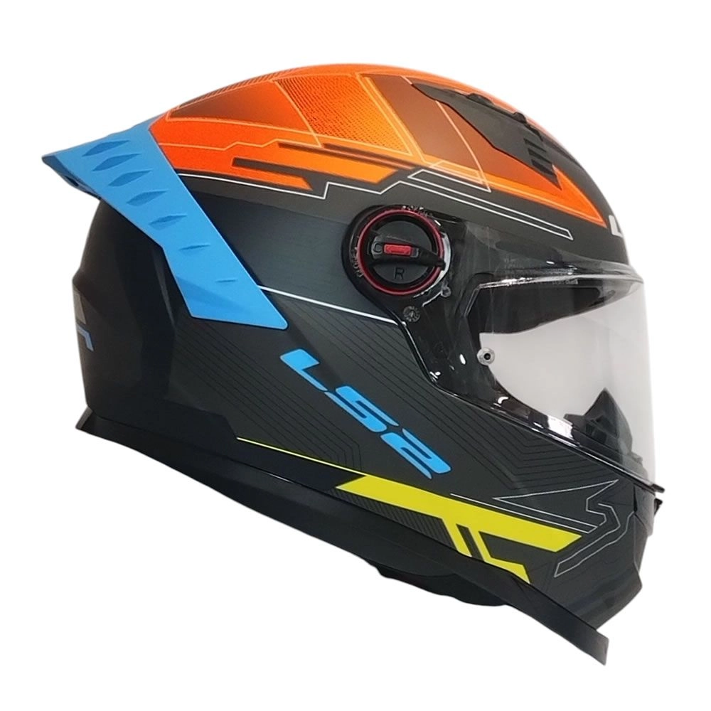 CASCO LS2 FF816 COSMOS DIGITAL NEGRO NARANJA MATE